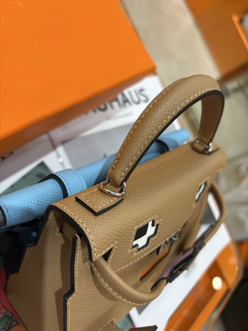 エルメスコピー通販 HERMES ケリードール ピクト ミニハンドバッグ チャイ ブラウン シルバー金具 2634145 ケリードールピクト スーパーコピー - 画像 (5)