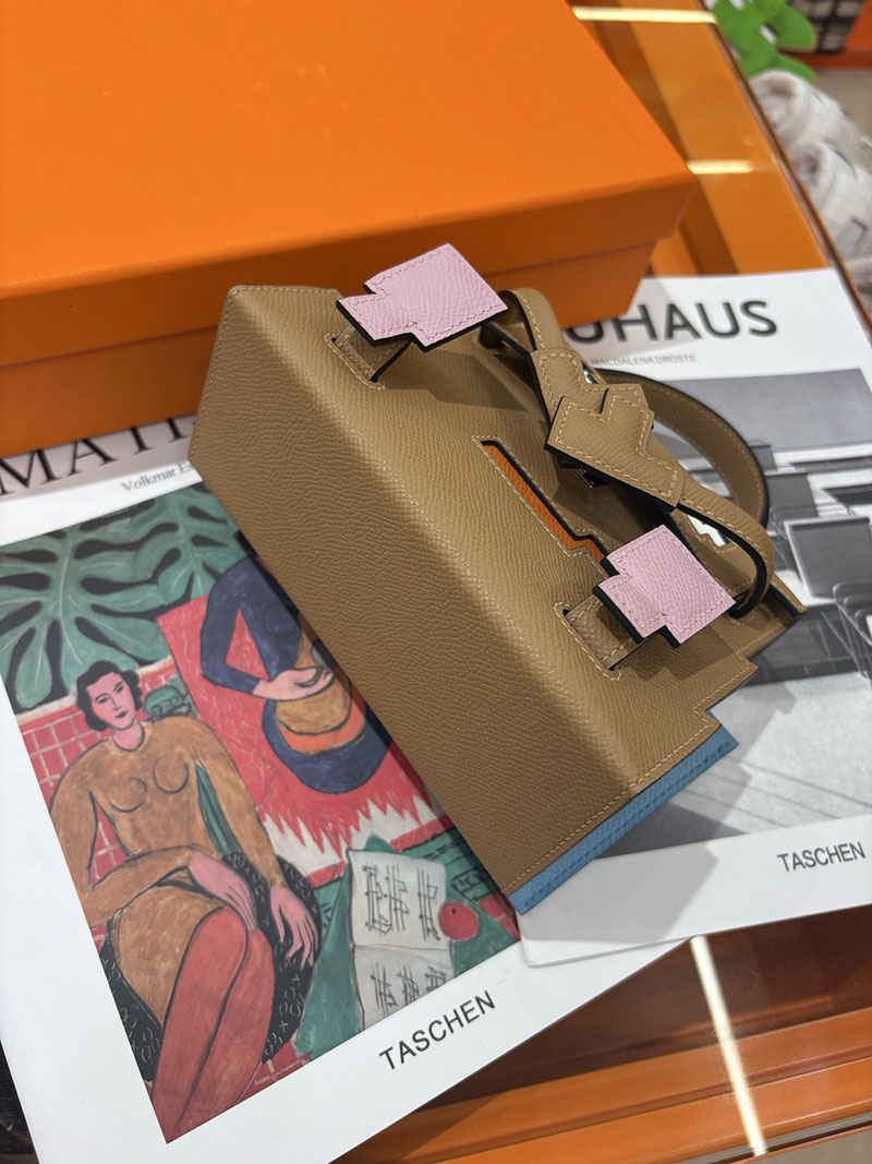 エルメスコピー通販 HERMES ケリードール ピクト ミニハンドバッグ チャイ ブラウン シルバー金具 2634145 ケリードールピクト スーパーコピー - 画像 (2)