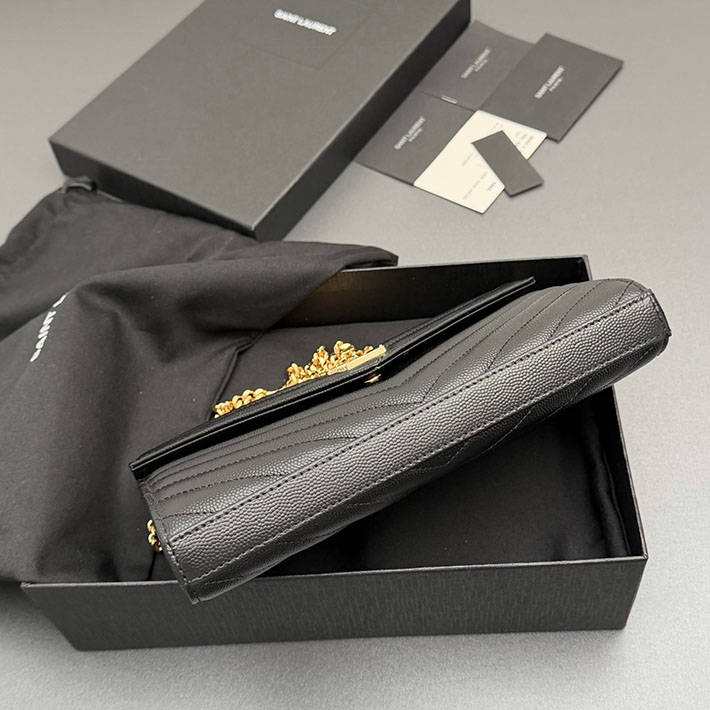YSL サンローラン バッグ 人気 Saint Laurent カサンドラ クラシック チェーンウォレット ブラック 2634164 サンローラン バッグ アウトレット - 画像 (7)