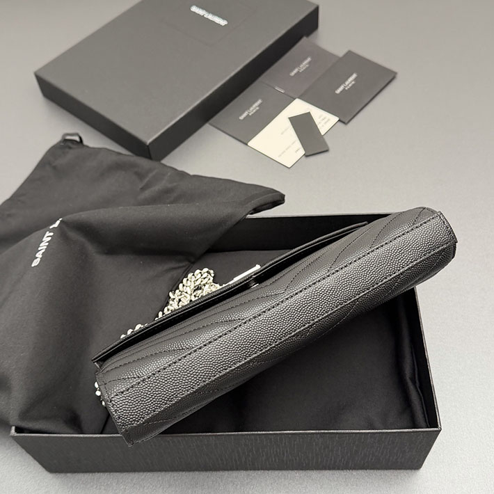 YSL サンローラン バッグ 人気 Saint Laurent カサンドラ クラシック チェーンウォレット ブラック 2634165 サンローラン バッグ 人気ランキング - 画像 (6)