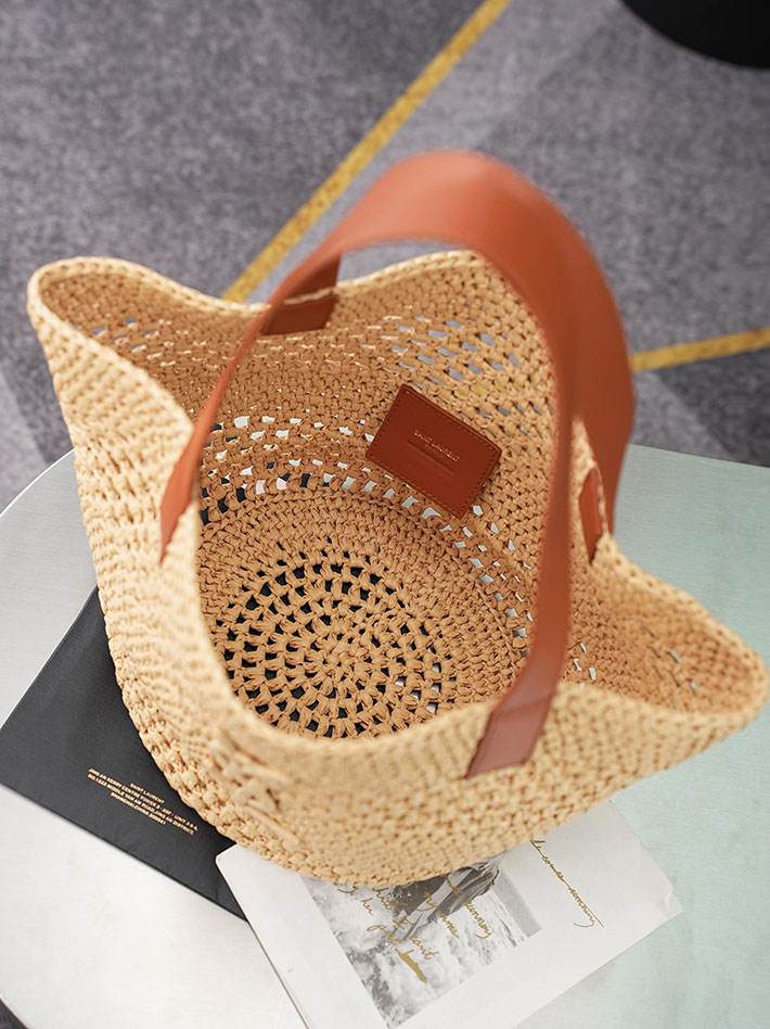 最高級サンローランスーパーコピー Saint Laurent パニエ スモール ラフィア バケットバッグ ナチュラル 2634170 サンローラン トートバッグ キャンバス - 画像 (9)