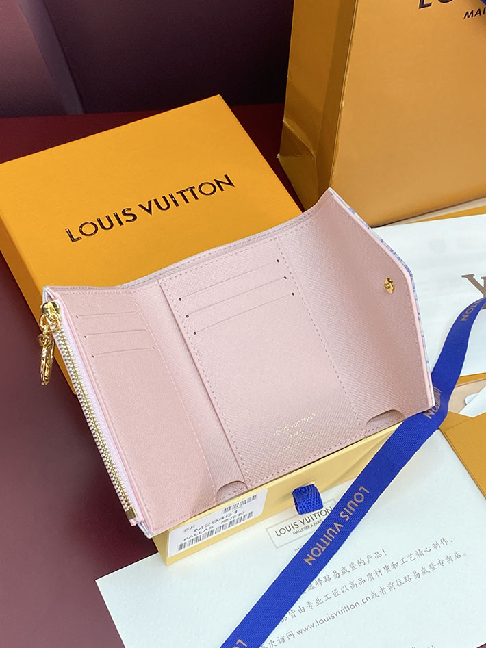 最高級ルイヴィトンスーパーコピー Louis Vuitton ポルトフォイユ・ヴィクトリーヌ LVスタンプ ブルー M29461 ルイヴィトン 財布 レディース - 画像 (12)