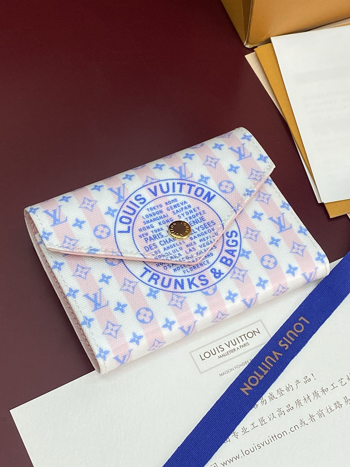 最高級ルイヴィトンスーパーコピー Louis Vuitton ポルトフォイユ・ヴィクトリーヌ LVスタンプ ブルー M29461 ルイヴィトン 財布 レディース - 画像 (11)