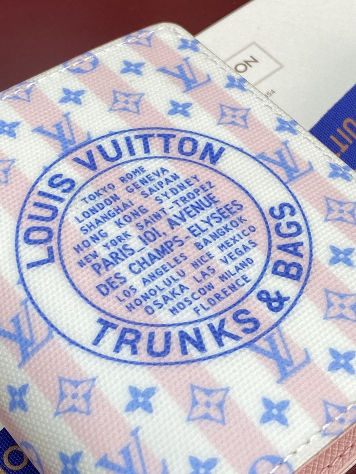 最高級ルイヴィトンスーパーコピー Louis Vuitton ポケットウォレット・LV チャーム LVスタンプ ブルー M29058 ルイヴィトン 財布 ミニ - 画像 (5)