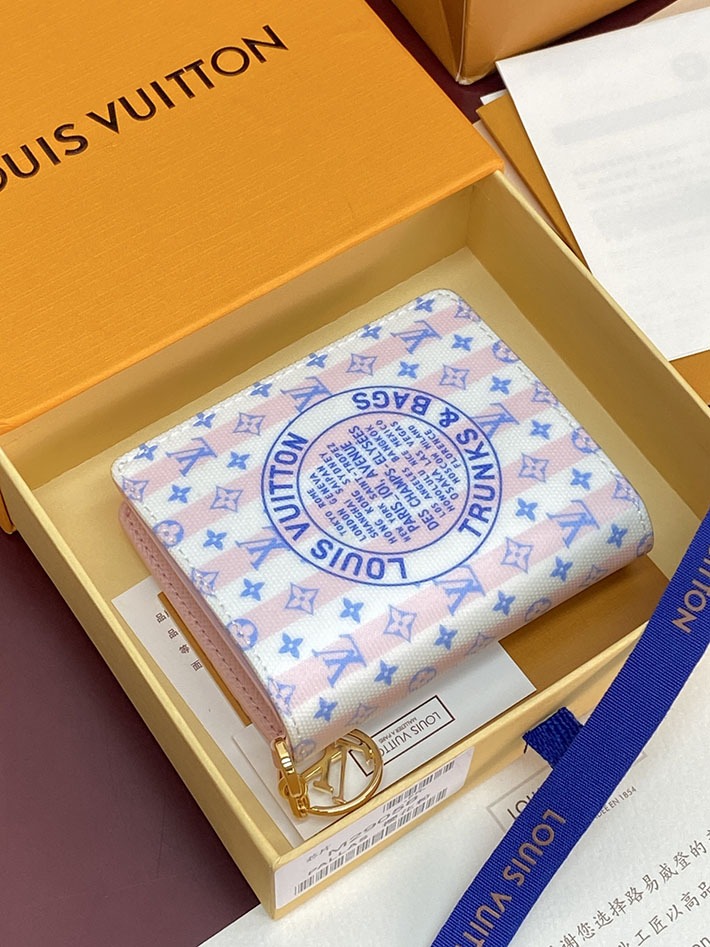 最高級ルイヴィトンスーパーコピー Louis Vuitton ポケットウォレット・LV チャーム LVスタンプ ブルー M29058 ルイヴィトン 財布 ミニ - 画像 (13)