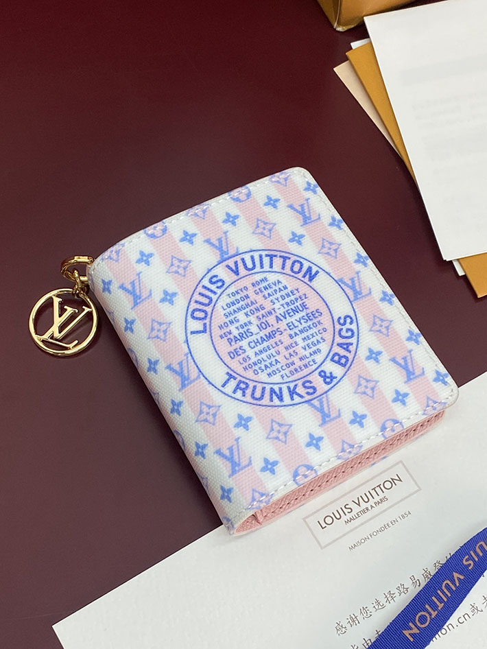 最高級ルイヴィトンスーパーコピー Louis Vuitton ポケットウォレット・LV チャーム LVスタンプ ブルー M29058 ルイヴィトン 財布 ミニ - 画像 (11)