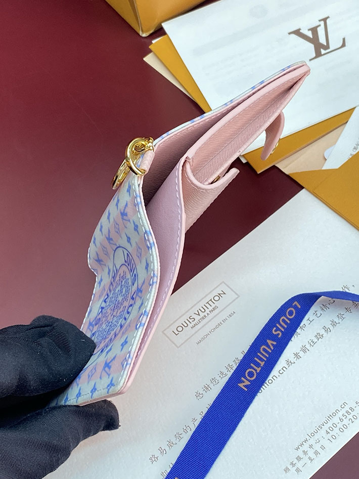 最高級ルイヴィトンスーパーコピー Louis Vuitton ポケットウォレット・LV チャーム LVスタンプ ブルー M29058 ルイヴィトン 財布 ミニ - 画像 (10)