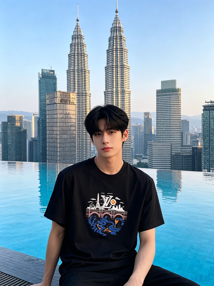 最高級ルイヴィトンスーパーコピー Louis Vuitton コットン 2026年当店最新の半袖クルーネックTシャツclothes202600408 ルイ・ヴィトンのスタイリッシュでクールなTシャツ - 画像 (7)