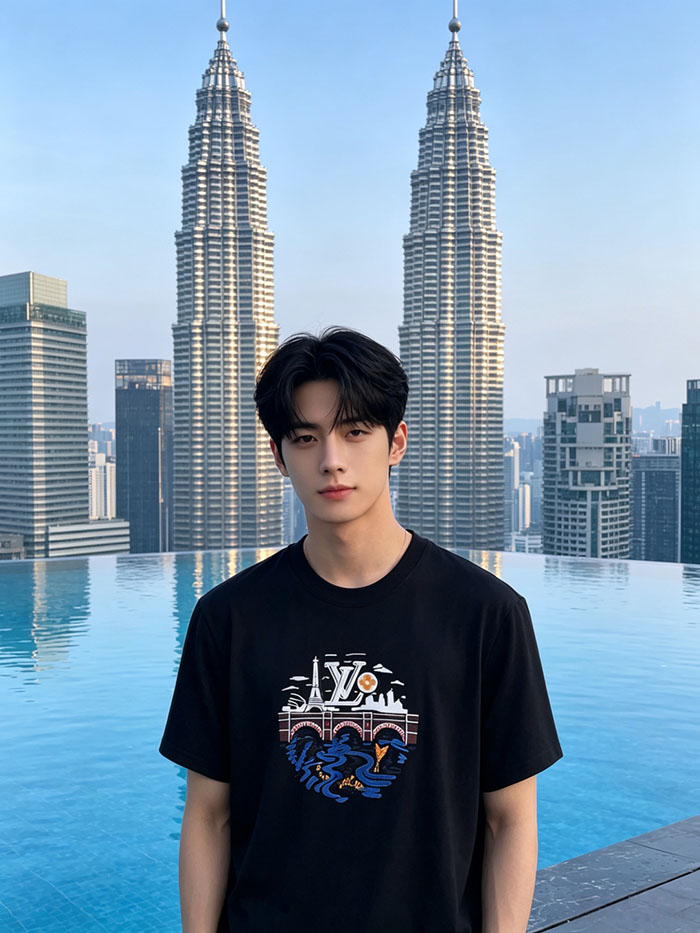 最高級ルイヴィトンスーパーコピー Louis Vuitton コットン 2026年当店最新の半袖クルーネックTシャツclothes202600408 ルイ・ヴィトンのスタイリッシュでクールなTシャツ - 画像 (6)