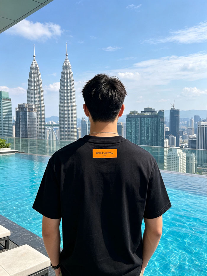 最高級ルイヴィトンスーパーコピー Louis Vuitton コットン 2026年当店最新の半袖クルーネックTシャツclothes202600408 ルイ・ヴィトンのスタイリッシュでクールなTシャツ - 画像 (3)