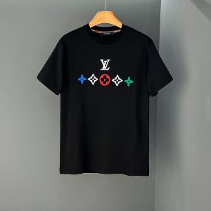 ルイ・ヴィトン ブラックコットンTシャツ