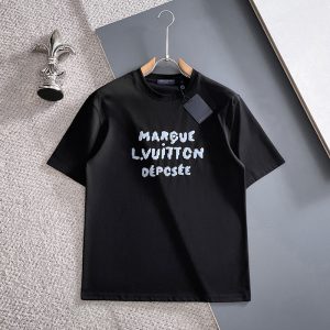 ルイ・ヴィトン ブラック メンズ Tシャツ