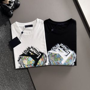 ルイ・ヴィトン ブラック メンズ Tシャツ