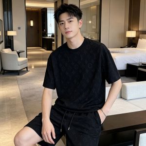 ルイ・ヴィトン ブラック 半袖Tシャツ&ショーツセット