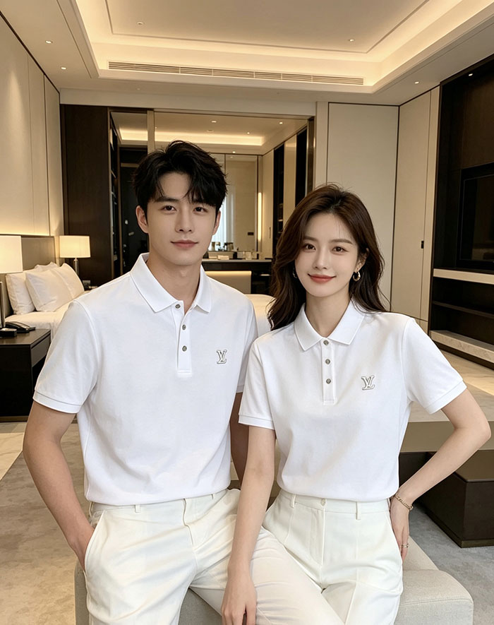 最高級ルイヴィトンスーパーコピー Louis Vuitton コットン 2026年春夏新作クラシックロゴポロシャツclothes202600428 ルイ・ヴィトンポロシャツ 白 - 画像 (3)