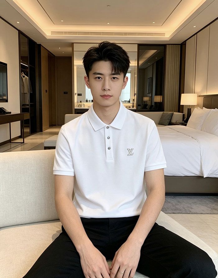 最高級ルイヴィトンスーパーコピー Louis Vuitton コットン 2026年春夏新作クラシックロゴポロシャツclothes202600428 ルイ・ヴィトンポロシャツ 白 - 画像 (9)