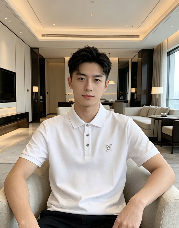 最高級ルイヴィトンスーパーコピー Louis Vuitton コットン 2026年春夏新作クラシックロゴポロシャツclothes202600428 ルイ・ヴィトンポロシャツ 白 - 画像 (8)