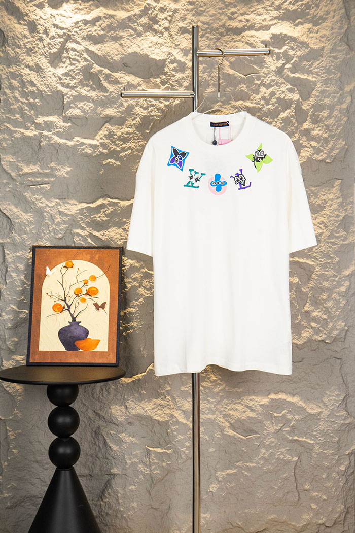 ルイ・ヴィトン 通気性のあるピュアコットンTシャツ
