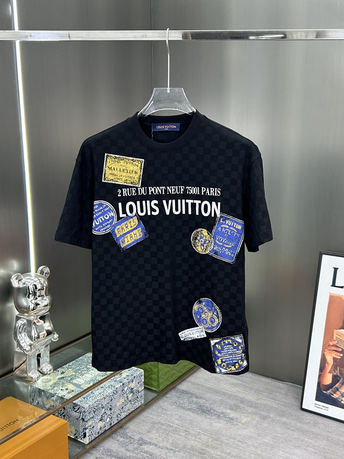 最高級ルイヴィトンスーパーコピー Louis Vuitton コットン 2026年新作 最高品質のブティックTシャツclothes202600439 ルイ・ヴィトン メンズ ホワイト Tシャツ - 画像 (7)