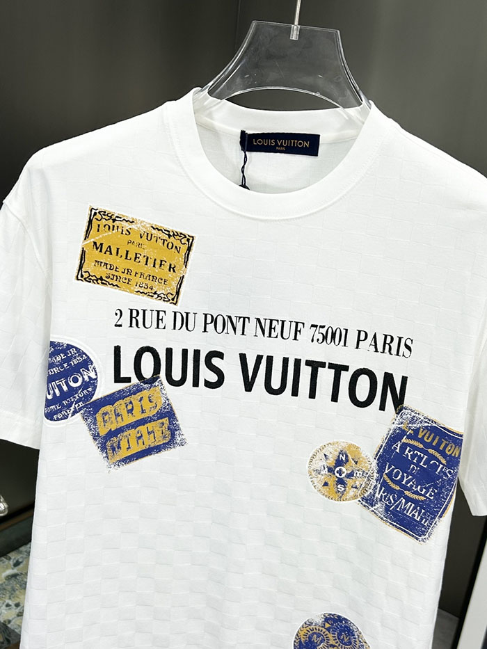 最高級ルイヴィトンスーパーコピー Louis Vuitton コットン 2026年新作 最高品質のブティックTシャツclothes202600439 ルイ・ヴィトン メンズ ホワイト Tシャツ - 画像 (9)