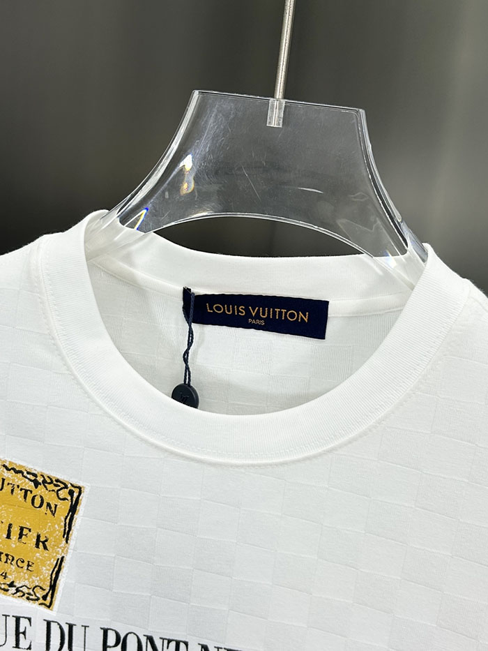最高級ルイヴィトンスーパーコピー Louis Vuitton コットン 2026年新作 最高品質のブティックTシャツclothes202600439 ルイ・ヴィトン メンズ ホワイト Tシャツ - 画像 (10)