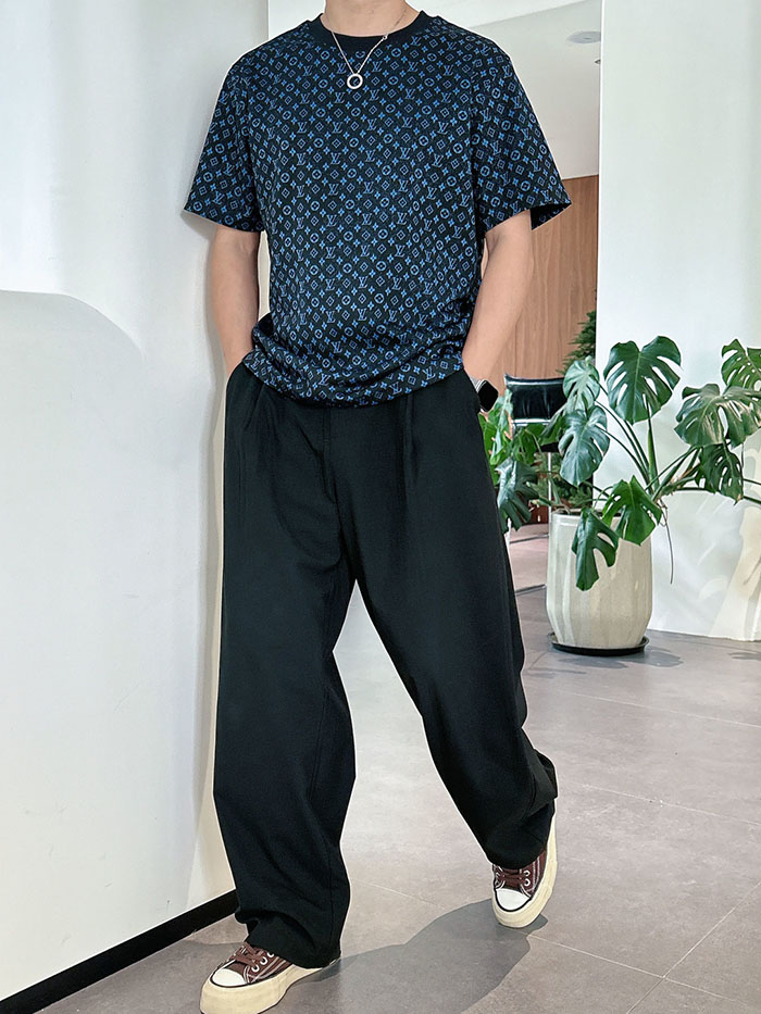 最高級ルイヴィトンスーパーコピー Louis Vuitton コットン 26SS 新着商品 全面ジャカード クルーネック 半袖Tシャツ clothes202600440 ルイ ヴィトン 新 ライン Tシャツ - 画像 (4)