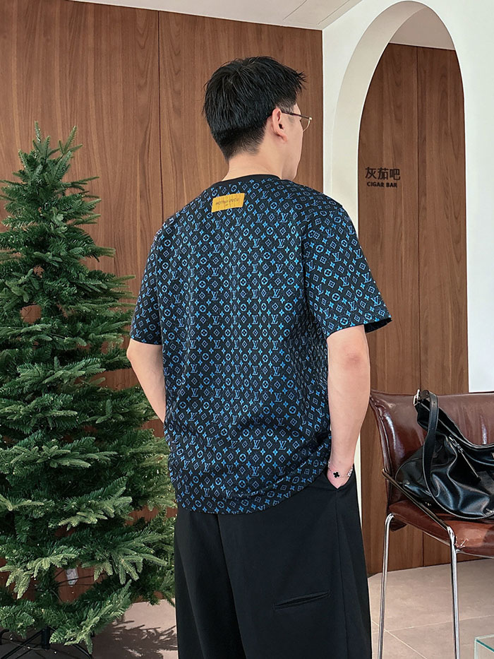 最高級ルイヴィトンスーパーコピー Louis Vuitton コットン 26SS 新着商品 全面ジャカード クルーネック 半袖Tシャツ clothes202600440 ルイ ヴィトン 新 ライン Tシャツ - 画像 (5)