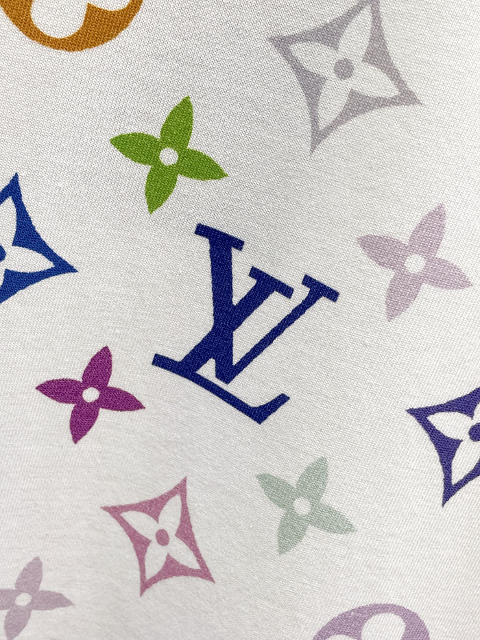 最高級ルイヴィトンスーパーコピー Louis Vuitton コットン 2026年最新スタイル 半袖クルーネック刺繍Tシャツclothes202600443 ルイ・ヴィトン メンズ ホワイト Tシャツ - 画像 (3)