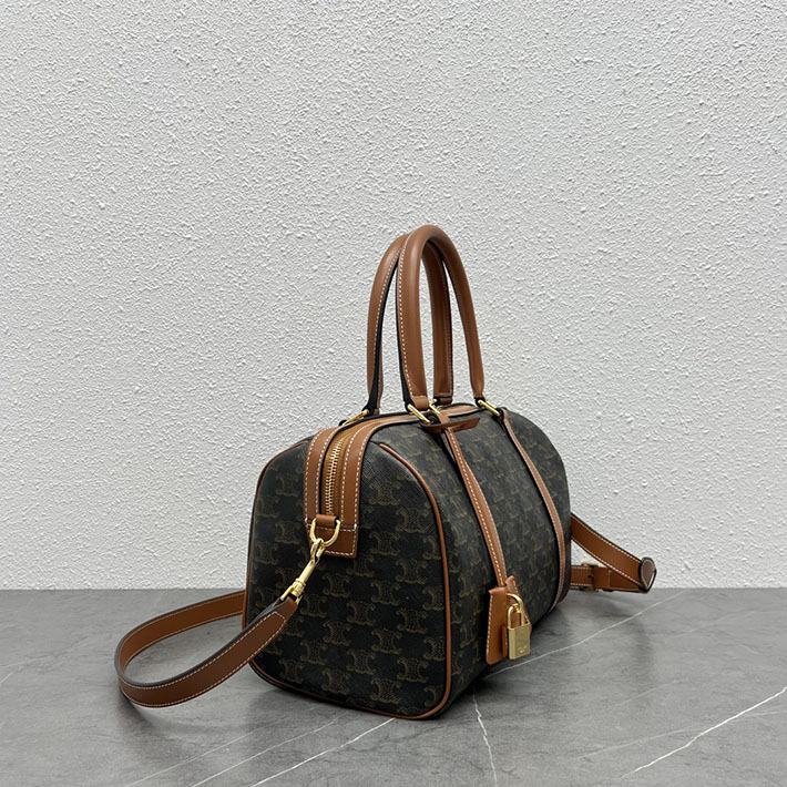最高級セリーヌスーパーコピー CELINE ラージボストン トリオンフキャンバス&カーフスキン タン 119572CAS.04LU セリーヌ ボストン バッグ - 画像 (9)