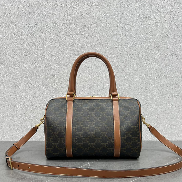 最高級セリーヌスーパーコピー CELINE ラージボストン トリオンフキャンバス&カーフスキン タン 119572CAS.04LU セリーヌ ボストン バッグ - 画像 (8)