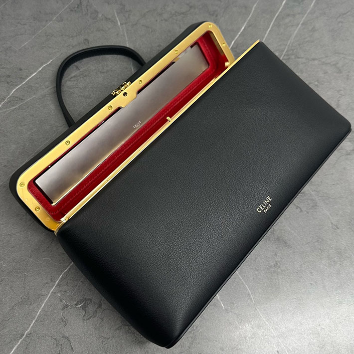 最高級セリーヌスーパーコピー CELINE レクタングル バニティケース/ サプルカーフスキン ブラック 123702J75.38NO セリーヌ バッグ アウトレット - 画像 (2)