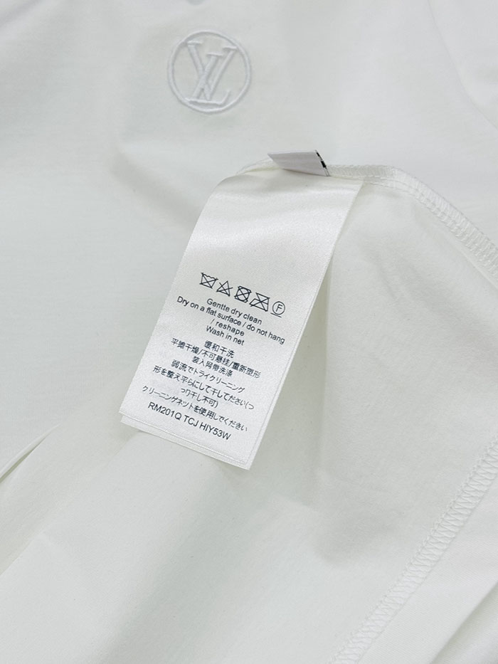 最高級ルイヴィトンスーパーコピー Louis Vuitton コットン 春夏 クラシック コットンTシャツ clothes202600469 ルイ・ヴィトン メンズ ホワイト スリムフィット Tシャツ - 画像 (4)