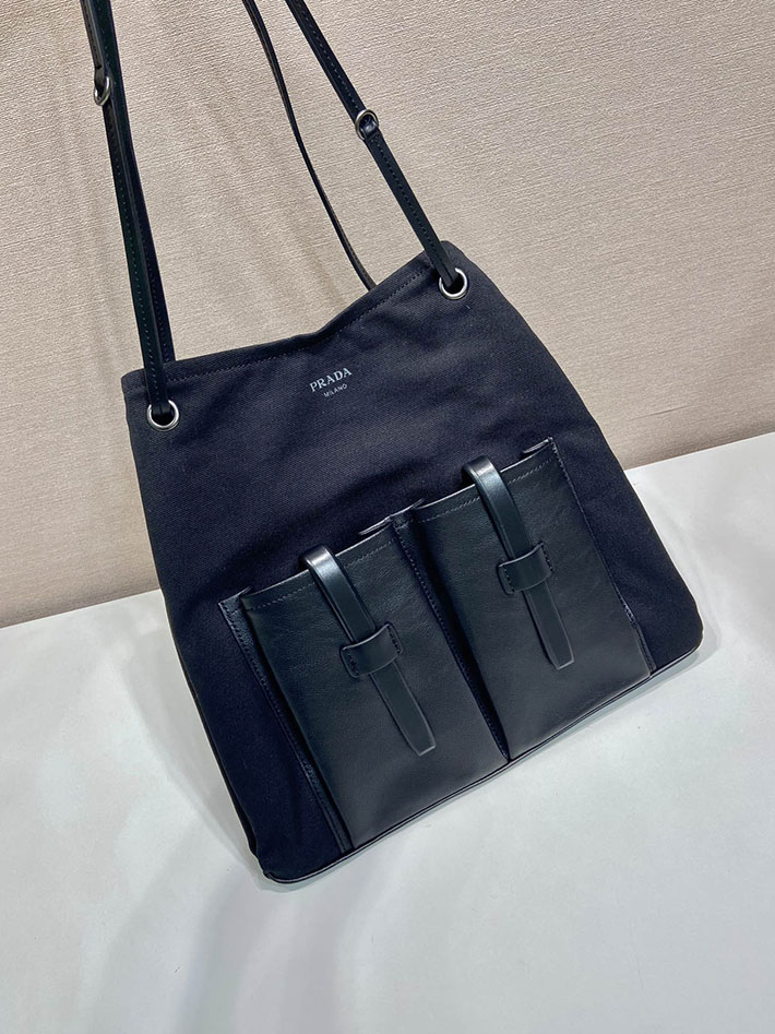 プラダ バッグ レディース 新作 PRADA ルート ラージ レザー バッグ ブラック 1BC293_2G6F_F0002 プラダ バッグ アウトレット - 画像 (8)
