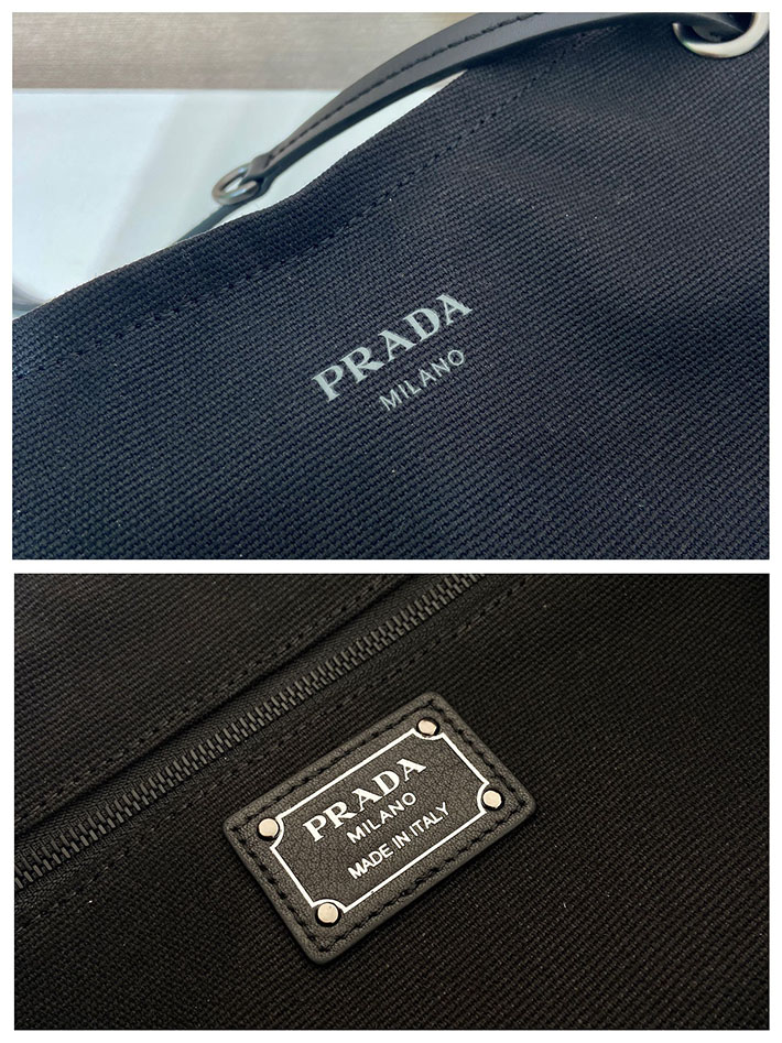 プラダ バッグ レディース 新作 PRADA ルート ラージ レザー バッグ ブラック 1BC293_2G6F_F0002 プラダ バッグ アウトレット - 画像 (2)