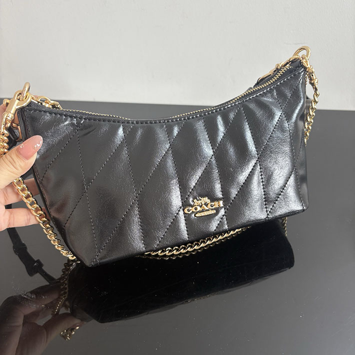 コーチ バッグ アウトレット COACH ケイトリン ショルダー バッグ・キルティング ブラック CDZ88 IMBLK レディース コーチ バッグ - 画像 (6)
