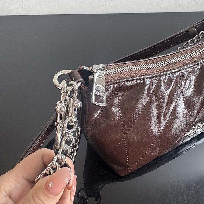 コーチ バッグ アウトレット COACH ケイトリン ショルダー バッグ・キルティング シルバー/メイプル CDZ88 SVMPL レディース コーチ ショルダーバッグ - 画像 (5)