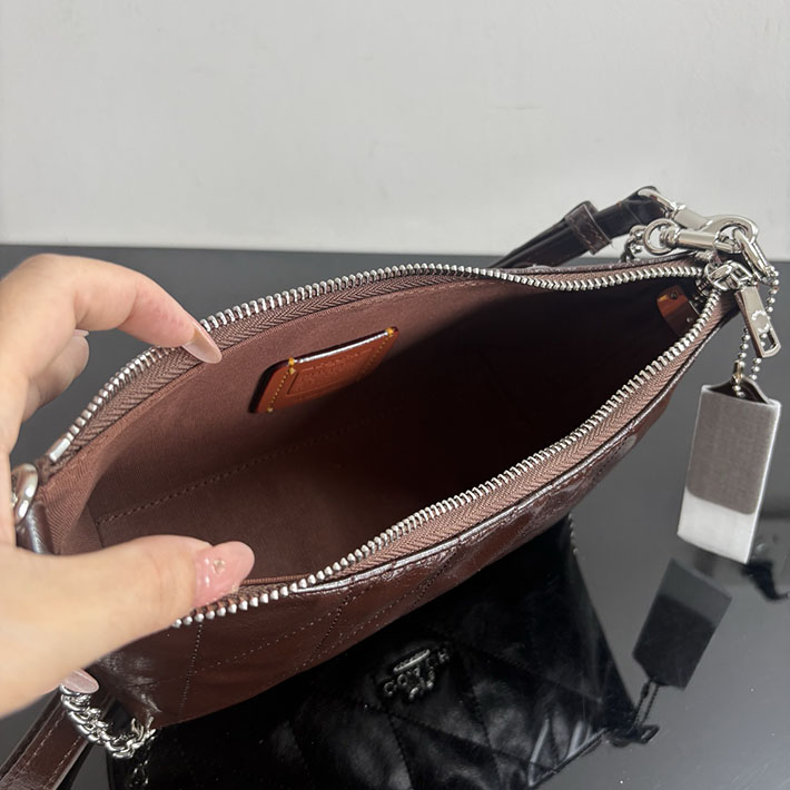 コーチ バッグ アウトレット COACH ケイトリン ショルダー バッグ・キルティング シルバー/メイプル CDZ88 SVMPL レディース コーチ ショルダーバッグ - 画像 (3)