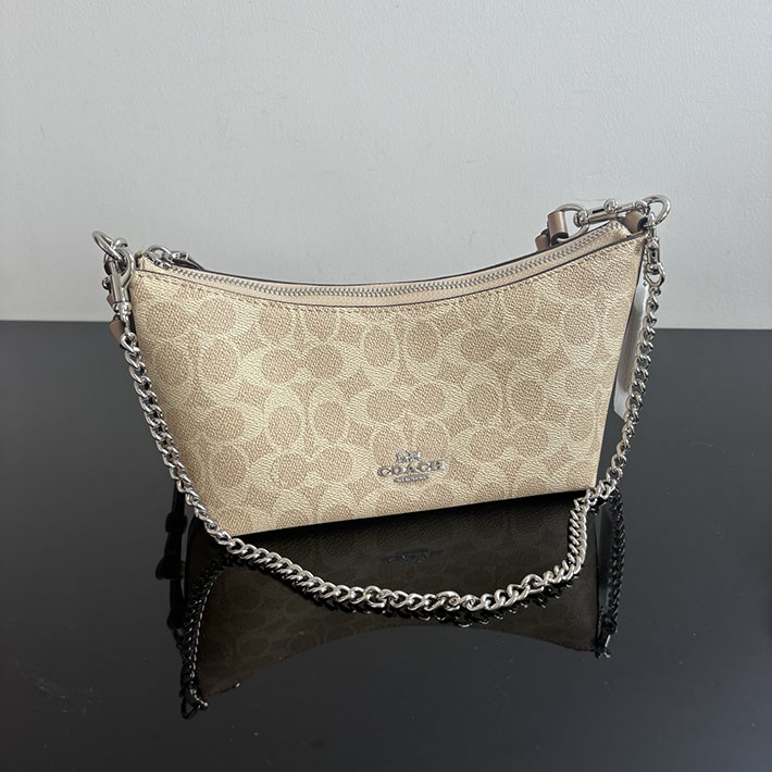 コーチ バッグ アウトレット COACH ケイトリン ショルダー バッグ・シグネチャー キャンバス サンド/トープ CEK80 SVPWH コーチ ショルダーバッグ アウトレット - 画像 (6)