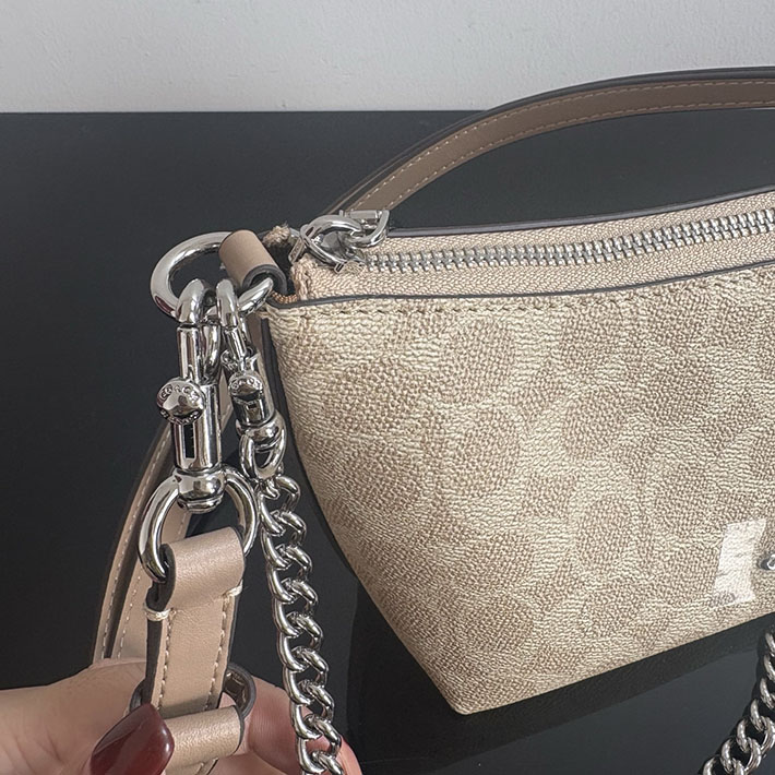 コーチ バッグ アウトレット COACH ケイトリン ショルダー バッグ・シグネチャー キャンバス サンド/トープ CEK80 SVPWH コーチ ショルダーバッグ アウトレット - 画像 (5)