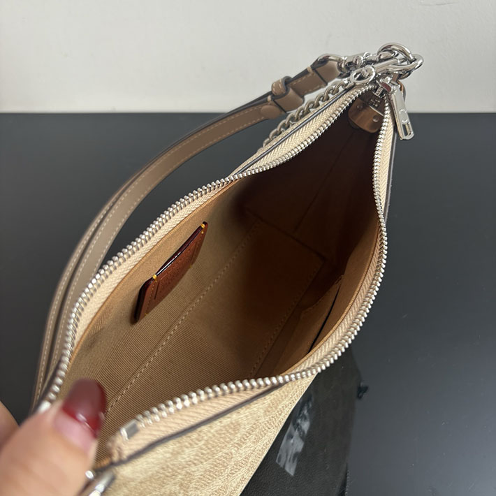 コーチ バッグ アウトレット COACH ケイトリン ショルダー バッグ・シグネチャー キャンバス サンド/トープ CEK80 SVPWH コーチ ショルダーバッグ アウトレット - 画像 (3)