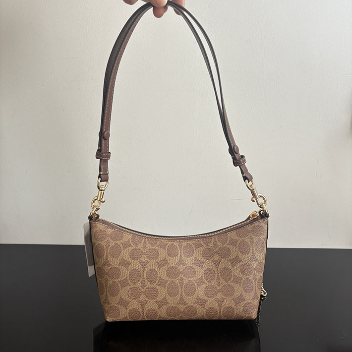 コーチ バッグ アウトレット COACH ケイトリン ショルダー バッグ・シグネチャー キャンバス タン/ブラウン CEK80 IMXHE コーチ ショルダーバッグ 小さめ - 画像 (8)