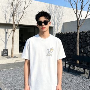 ルイ・ヴィトン メンズ ホワイト カジュアル Tシャツ