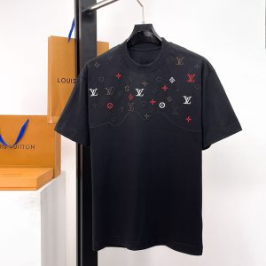 ルイ・ヴィトン ブラック 高級カスタムTシャツ