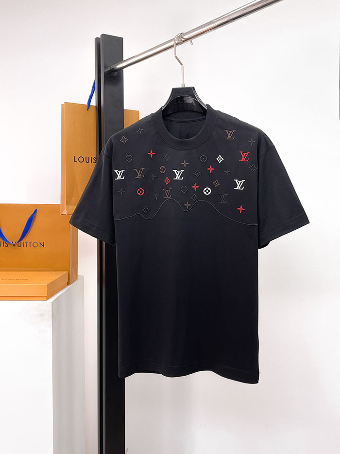 ルイ・ヴィトン ブラック 高級カスタムTシャツ