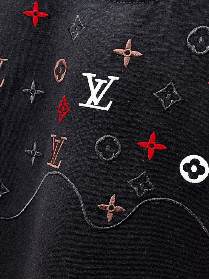 最高級ルイヴィトンスーパーコピー Louis Vuitton 2026年春夏新作 百貨店発 半袖クルーネックTシャツclothes202600486 ルイ・ヴィトン ブラック 高級カスタムTシャツ - 画像 (8)
