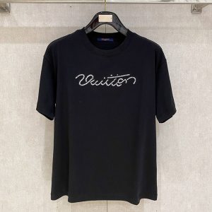ルイ・ヴィトン 黒のコットンTシャツ