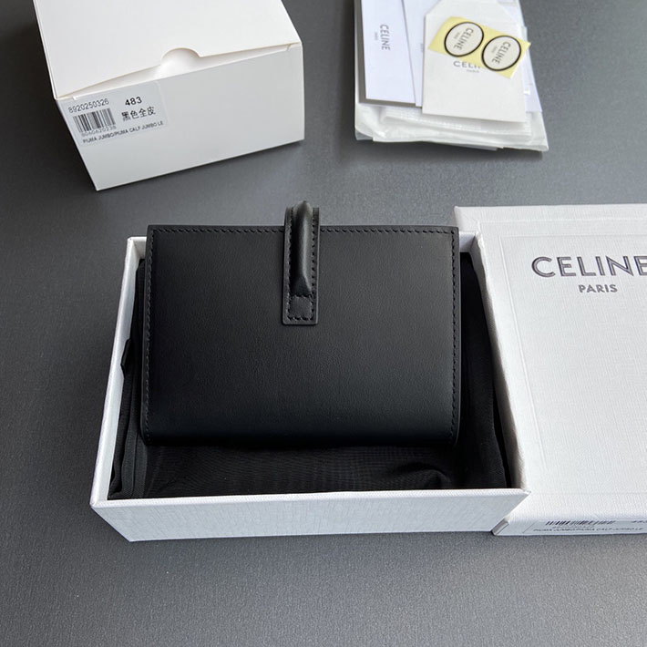 最高級セリーヌスーパーコピー CELINE フラップ付き カードホルダー 16(セーズ) サテンドカーフスキン ブラック 2633496 セリーヌ 財布 アウトレット - 画像 (9)