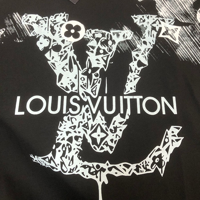 最高級ルイヴィトンスーパーコピー Louis Vuitton コットン 26ss新作メンズ・レディース兼用万能半袖Tシャツ clothes202600500 ルイ・ヴィトンTシャツ(黒) - 画像 (6)