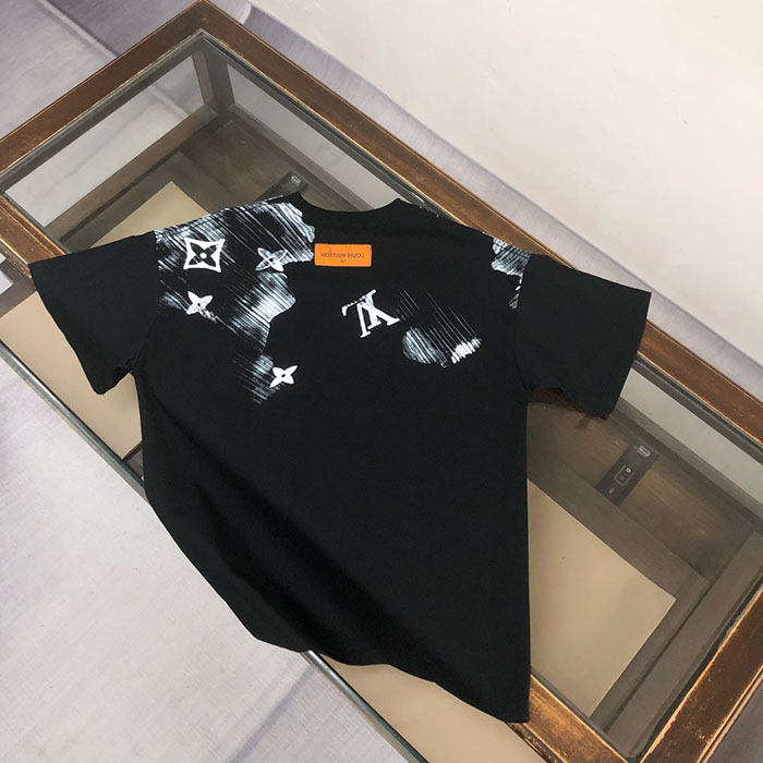 最高級ルイヴィトンスーパーコピー Louis Vuitton コットン 26ss新作メンズ・レディース兼用万能半袖Tシャツ clothes202600500 ルイ・ヴィトンTシャツ(黒) - 画像 (3)