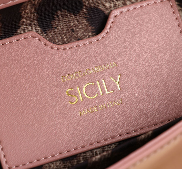 ドルガバ バッグ アウトレット Dolce & Gabbana パテントレザー製 スモール Sicily ハンドバッグ ピンク BB6003B147180405 ドルガバ バッグ ピンク - 画像 (2)